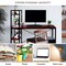 Costway 47.5'' Compact Computer Desk With 4-Tier Storage Bookshelves for Home Office